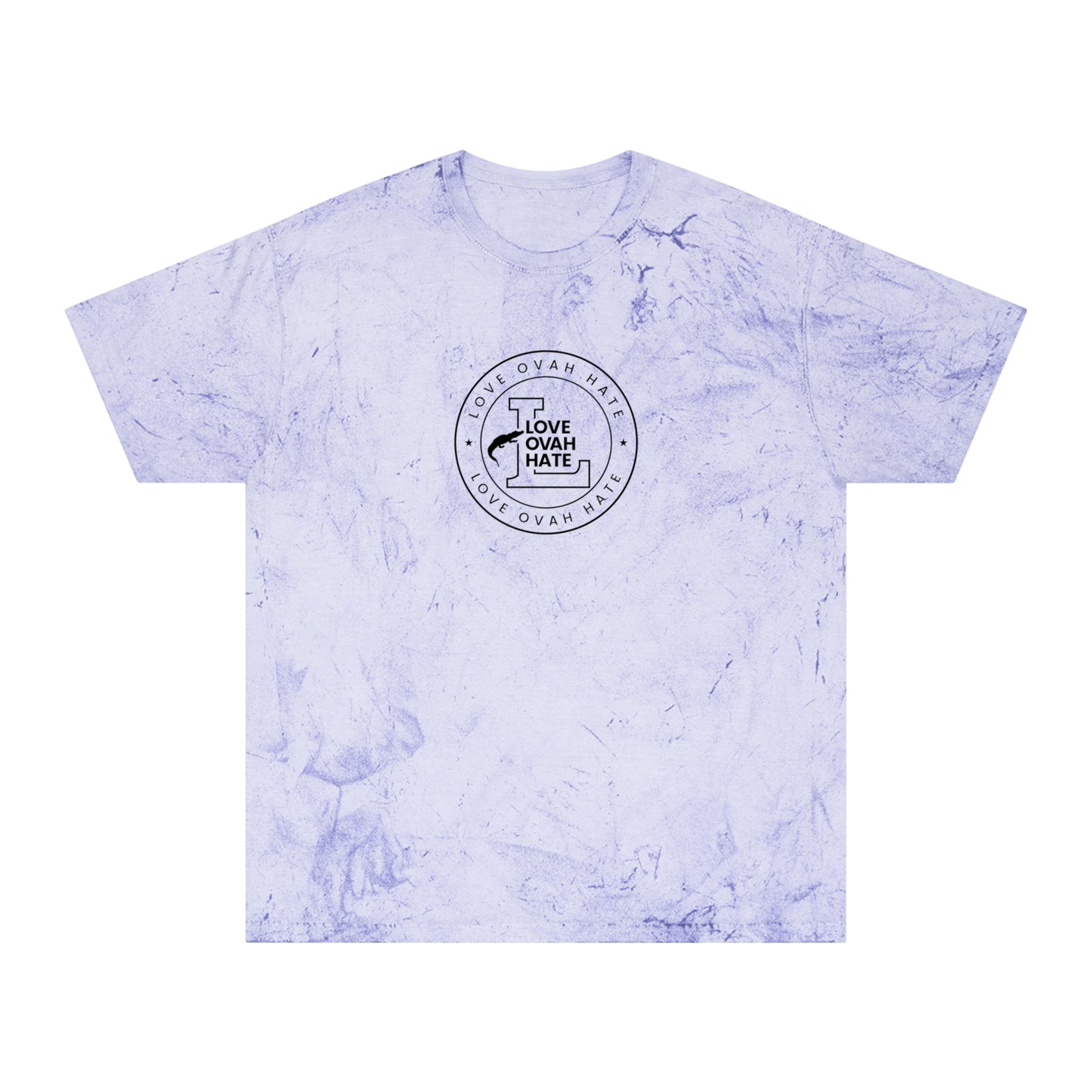 Love Ovah Hate Color Blast T-Shirt - Vibrant Tee for Casual Outings and Summer Gatherings.