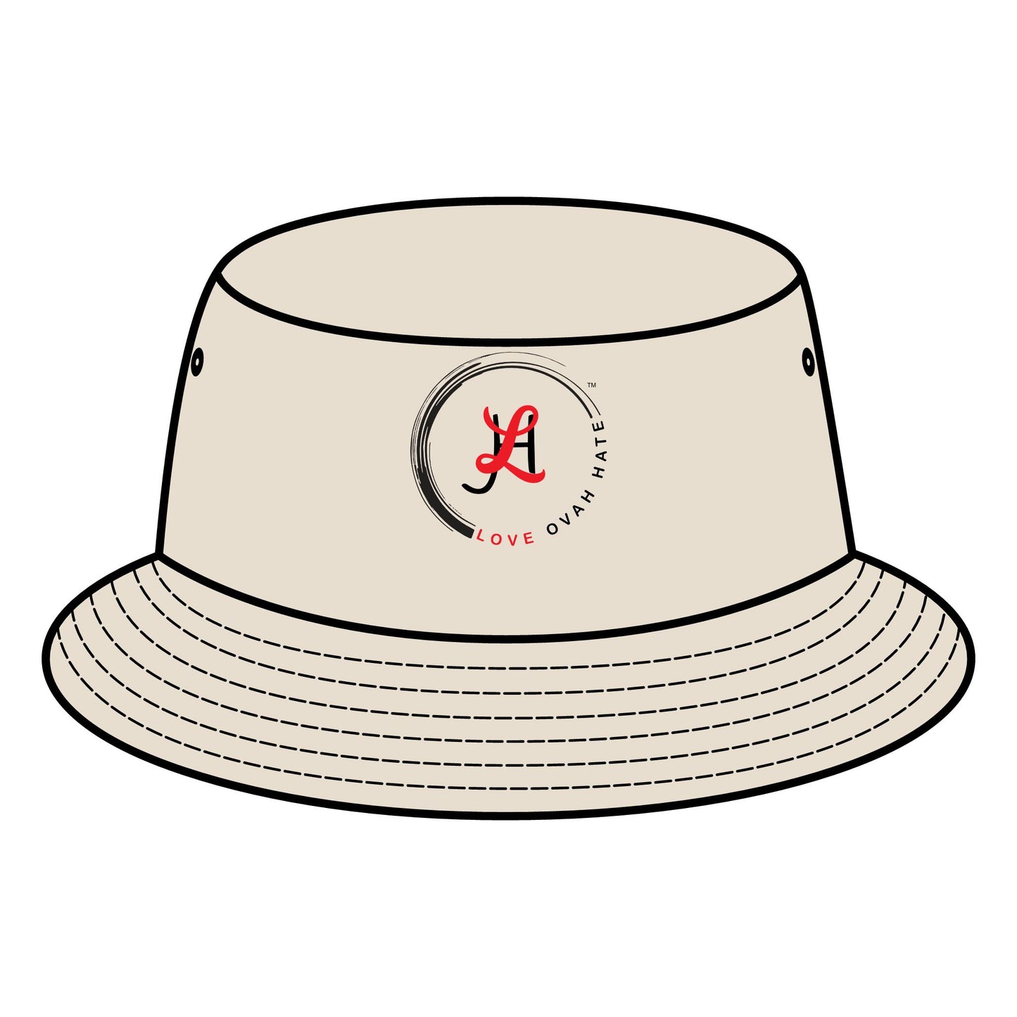 Bucket Hat - Love Ovah Hate Trendy Festival Sun Protection Accessory