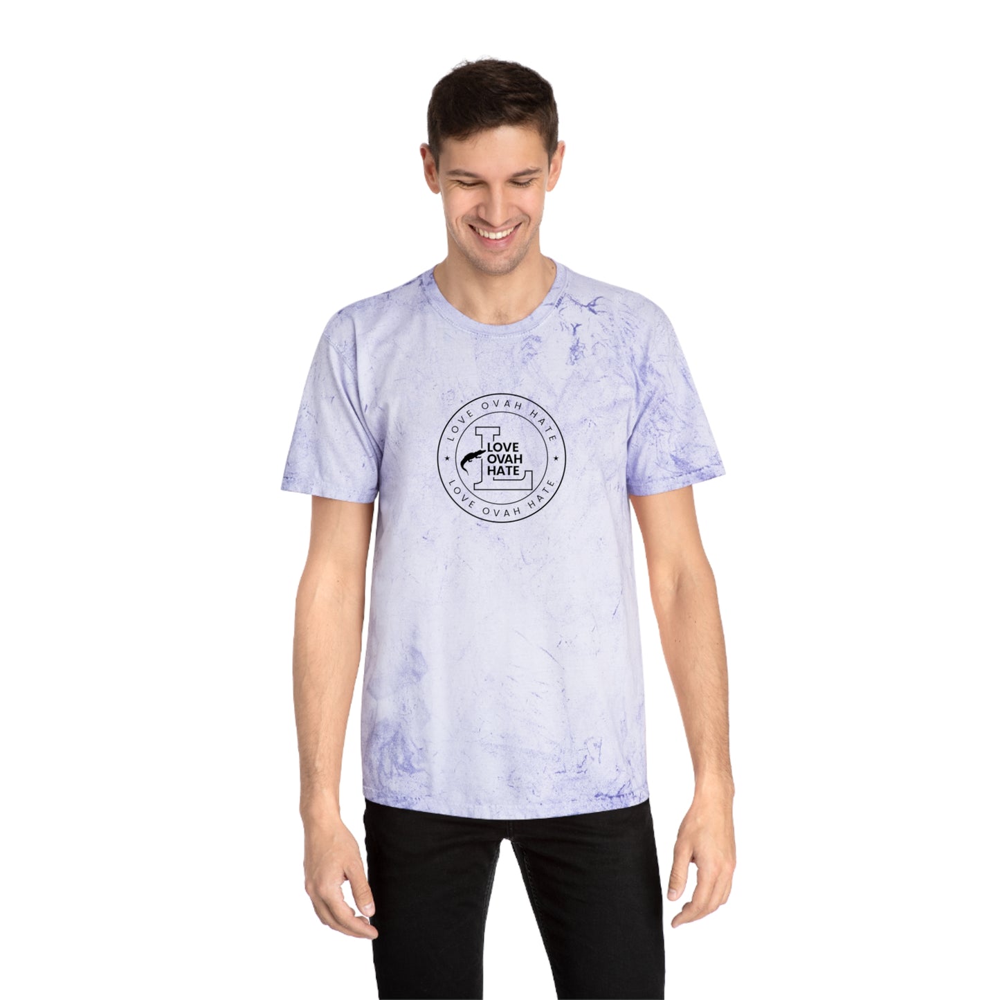 Love Ovah Hate Color Blast T-Shirt - Vibrant Tee for Casual Outings and Summer Gatherings.