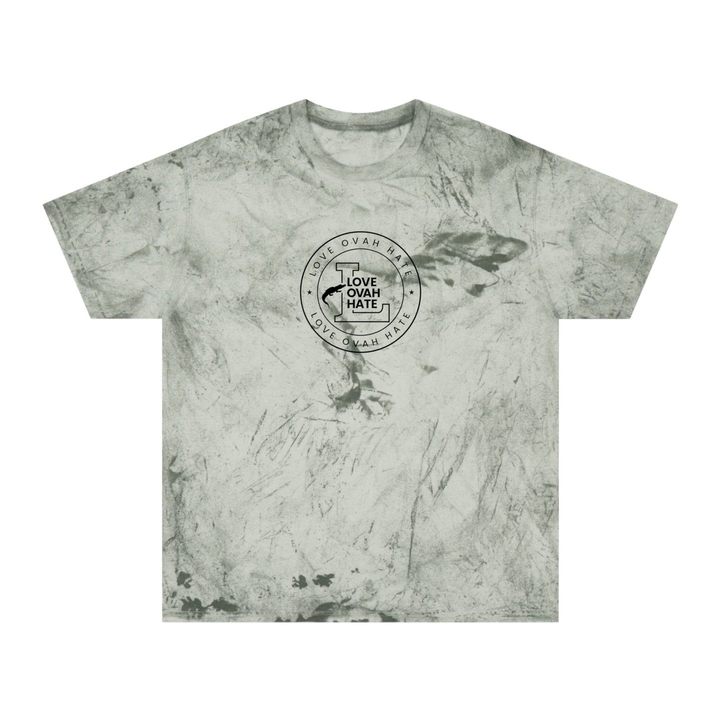 Love Ovah Hate Color Blast T-Shirt - Vibrant Tee for Casual Outings and Summer Gatherings.
