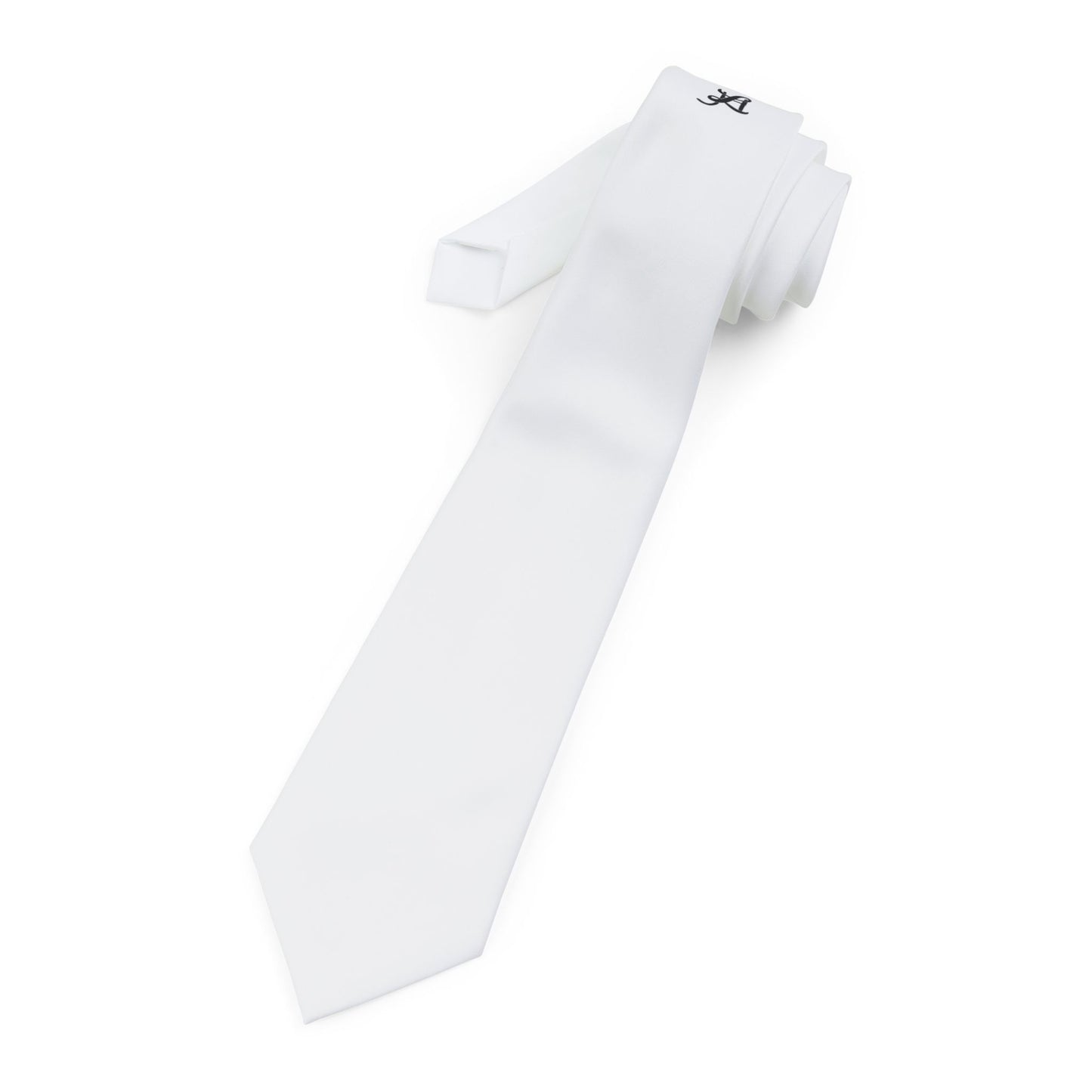 Love Ovah Hate Black Satin Necktie — Slim, Modern Formal Tie