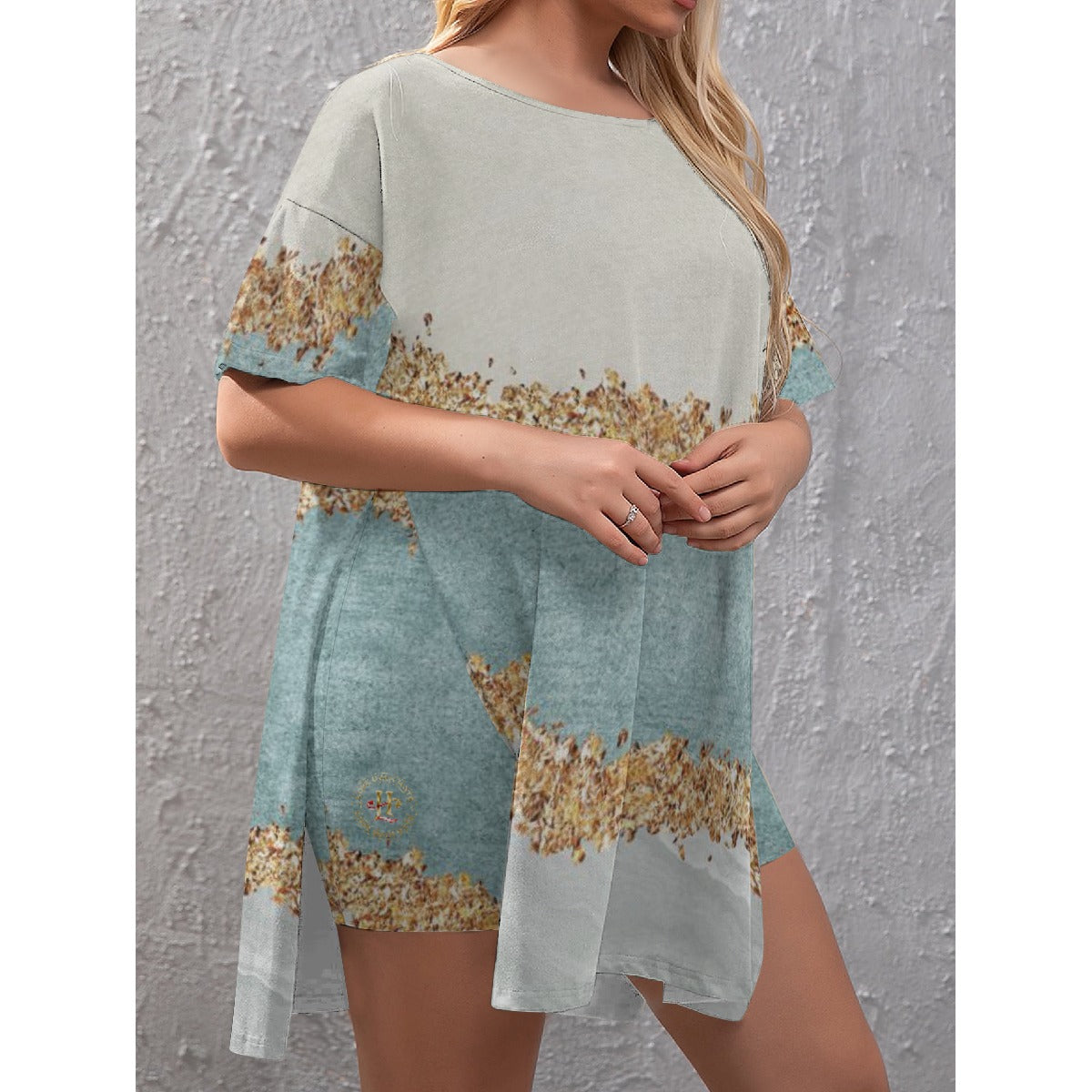 Love Ovah Hate Women's Oversized Shirt and Shorts Set Comfort Fit