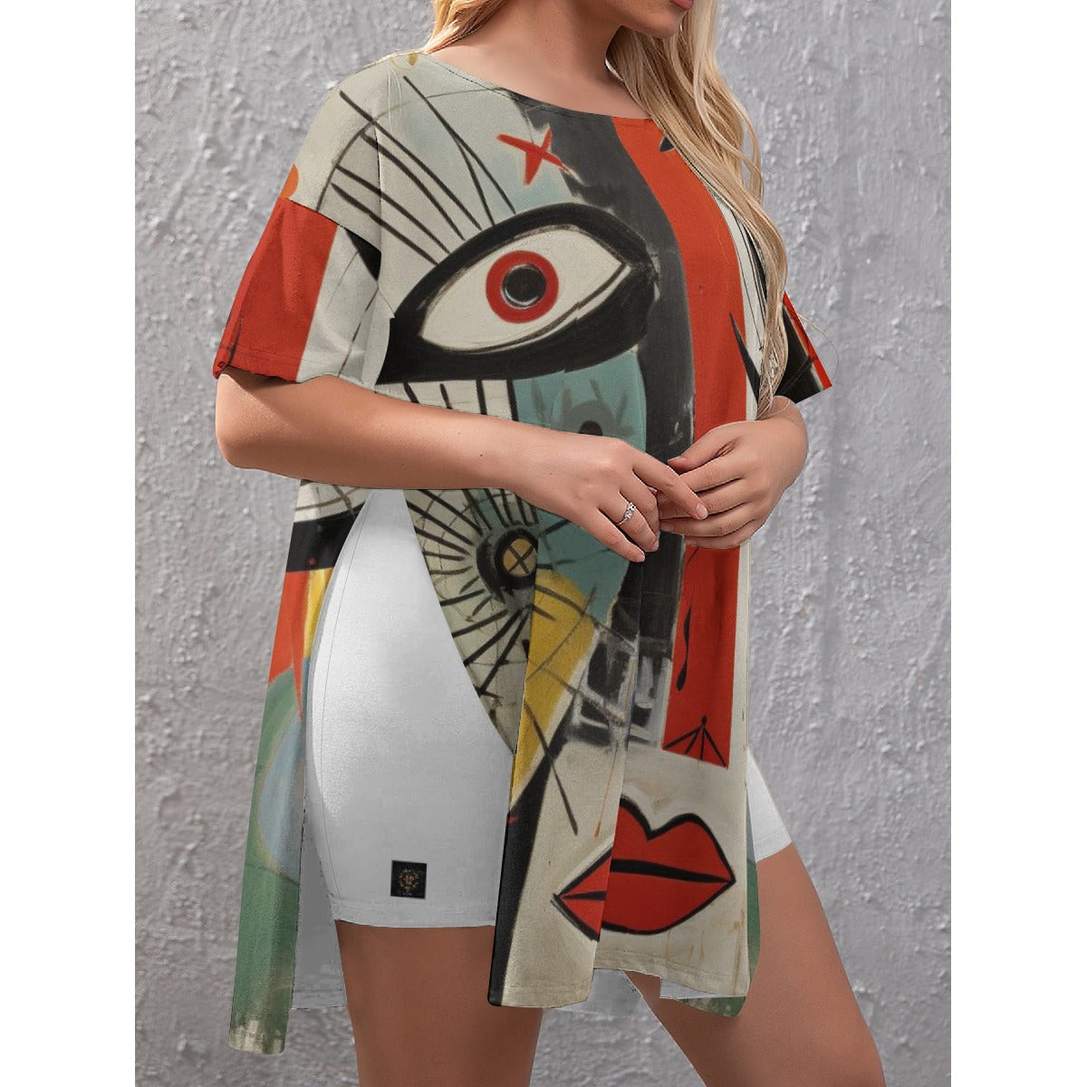 Love Ovah Hate Women's Oversized Jersey Shirt and Shorts Set Comfort Fit