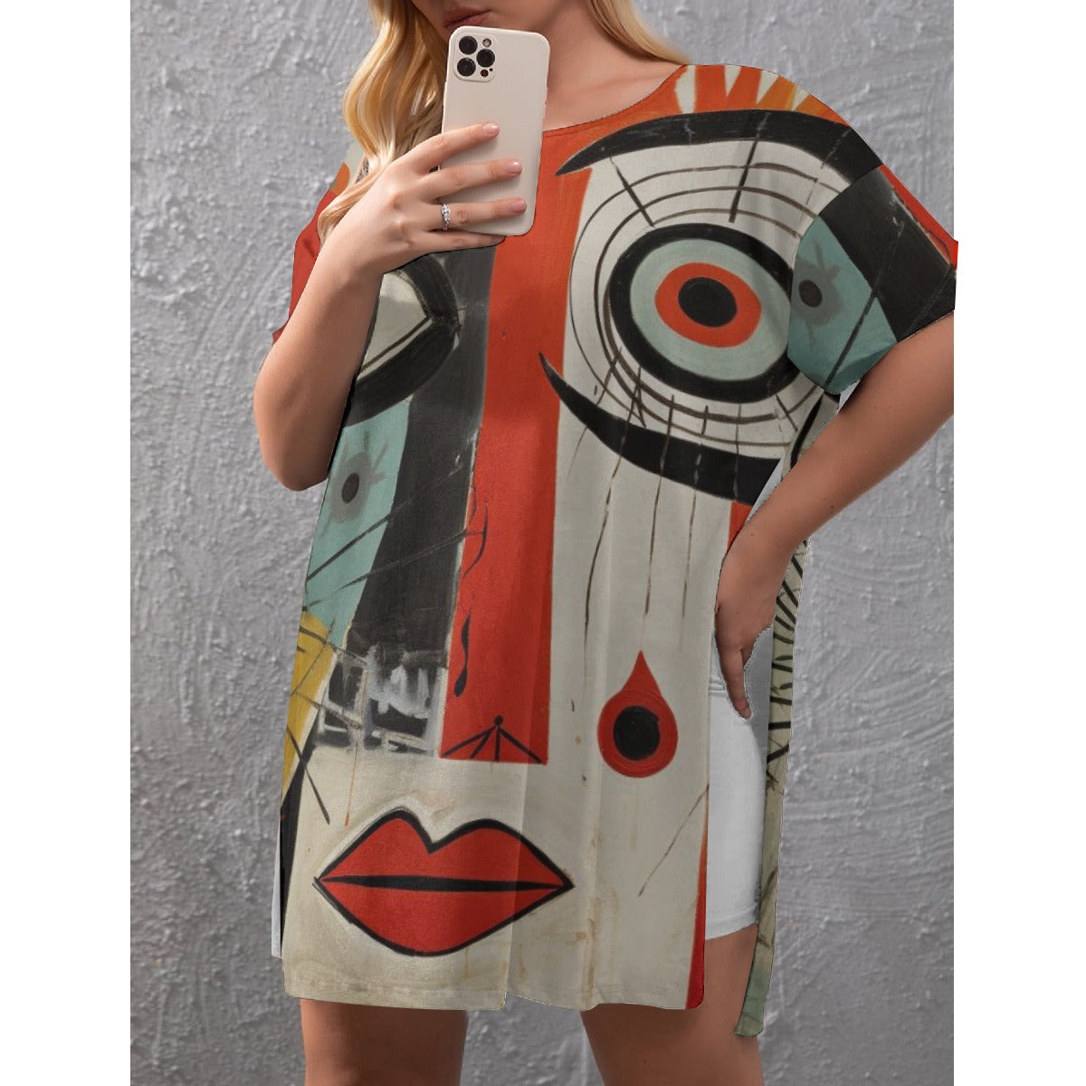 Love Ovah Hate Women's Oversized Jersey Shirt and Shorts Set Comfort Fit