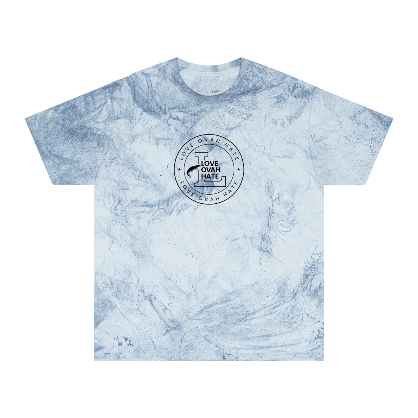 Love Ovah Hate Color Blast T-Shirt - Vibrant Tee for Casual Outings and Summer Gatherings.