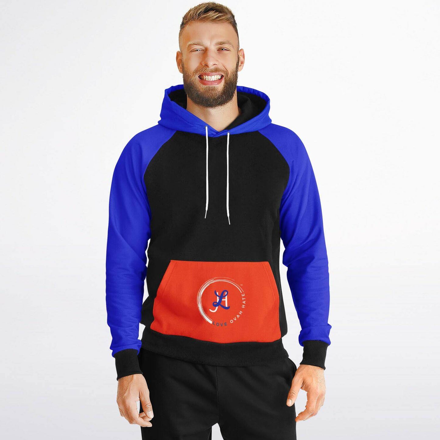 Relaxed fit raglan hoodie from L.O.H., offering comfort and a sporty look.