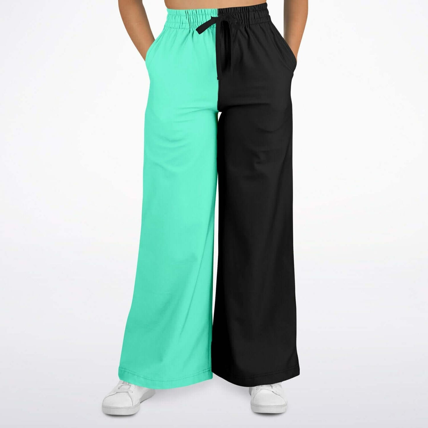 Elastic waistband joggers with drawstring closure