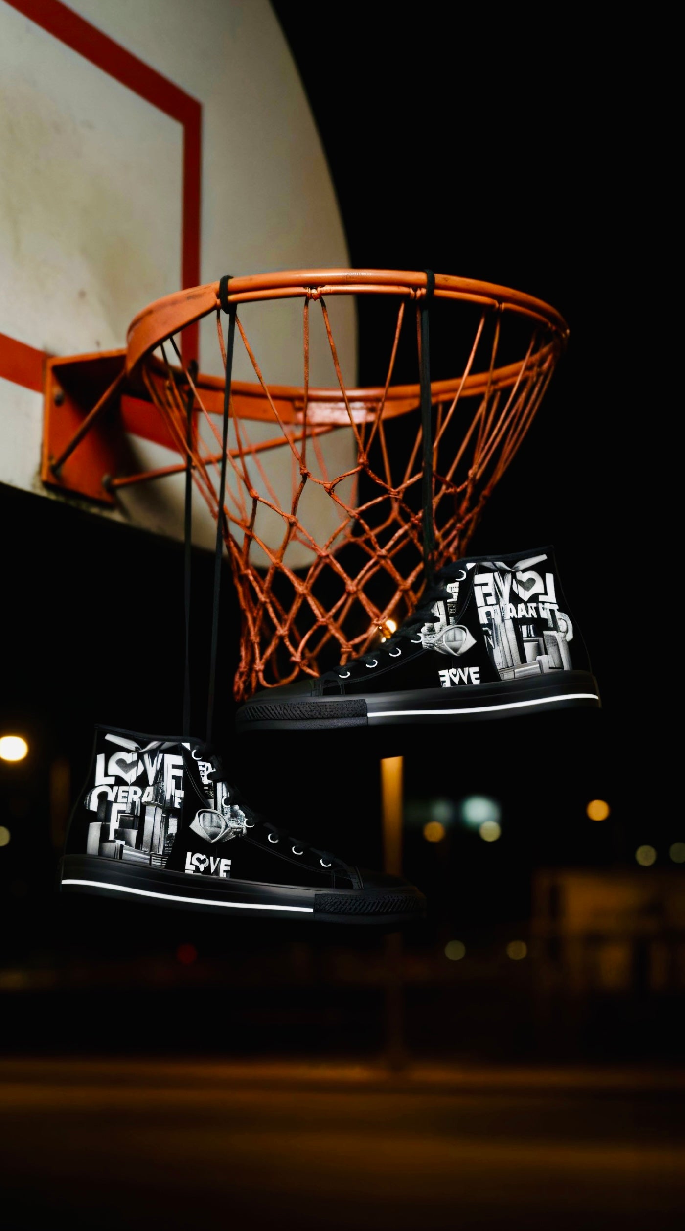 Love Ovah Hate High-Top Graffiti Classic Sneakers