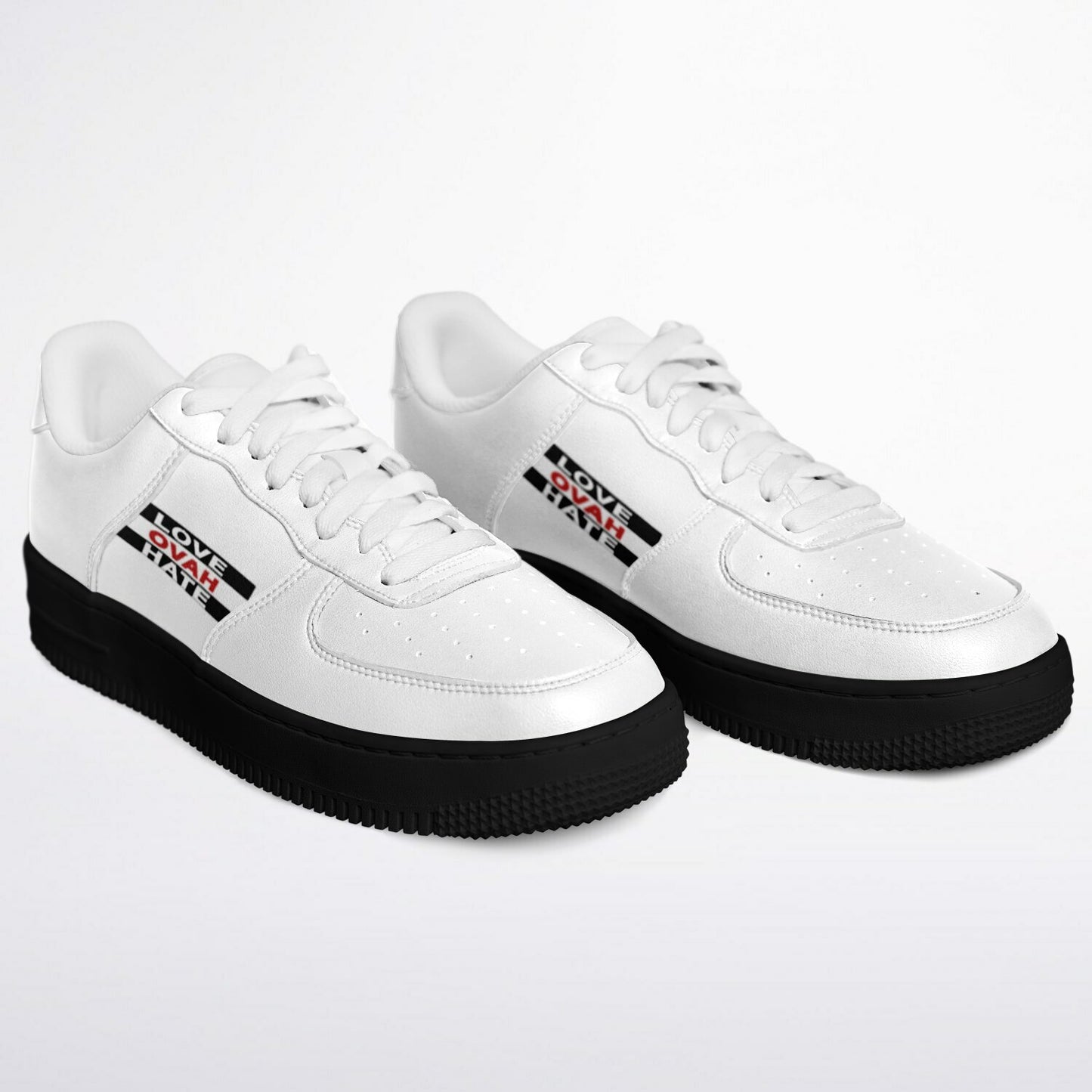 Side view of Core Low Shoes - L.O.H. in black and white design