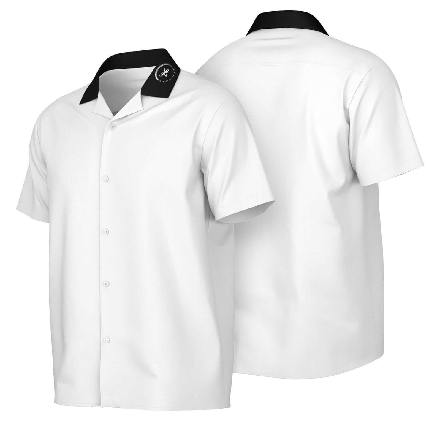 Classic spread collar short sleeve button-down shirt from L.O.H., perfect for casual or semi-formal wear.