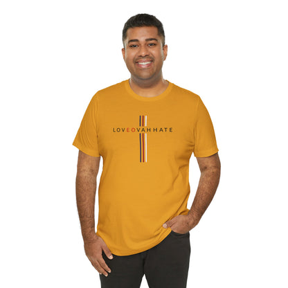 LOVEOVAHHATE Vertical Cross Graphic Tee