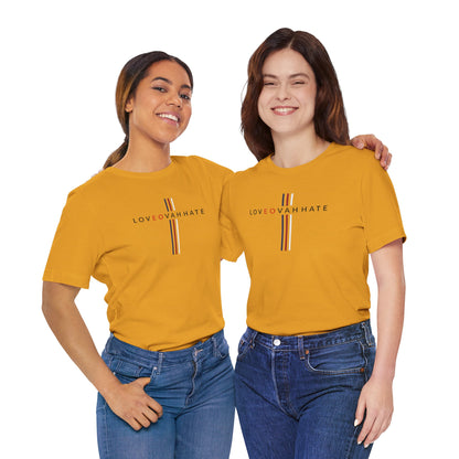 LOVEOVAHHATE Vertical Cross Graphic Tee
