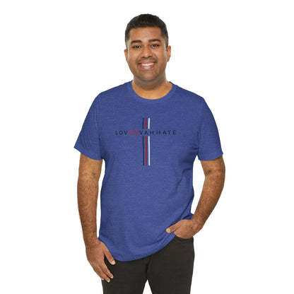 LOVEOVAHHATE Vertical Cross Graphic Tee