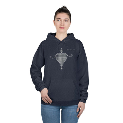 Love Ovah Hate Hoodie — Heart Grid Pullover