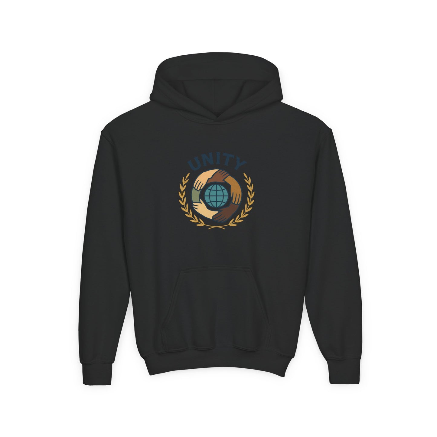 Youth Unity Globe Hoodie — 'Unity' Graphic Youth Hoodie