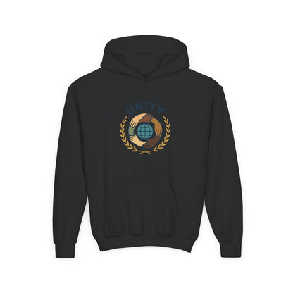 Youth Unity Globe Hoodie — 'Unity' Graphic Youth Hoodie