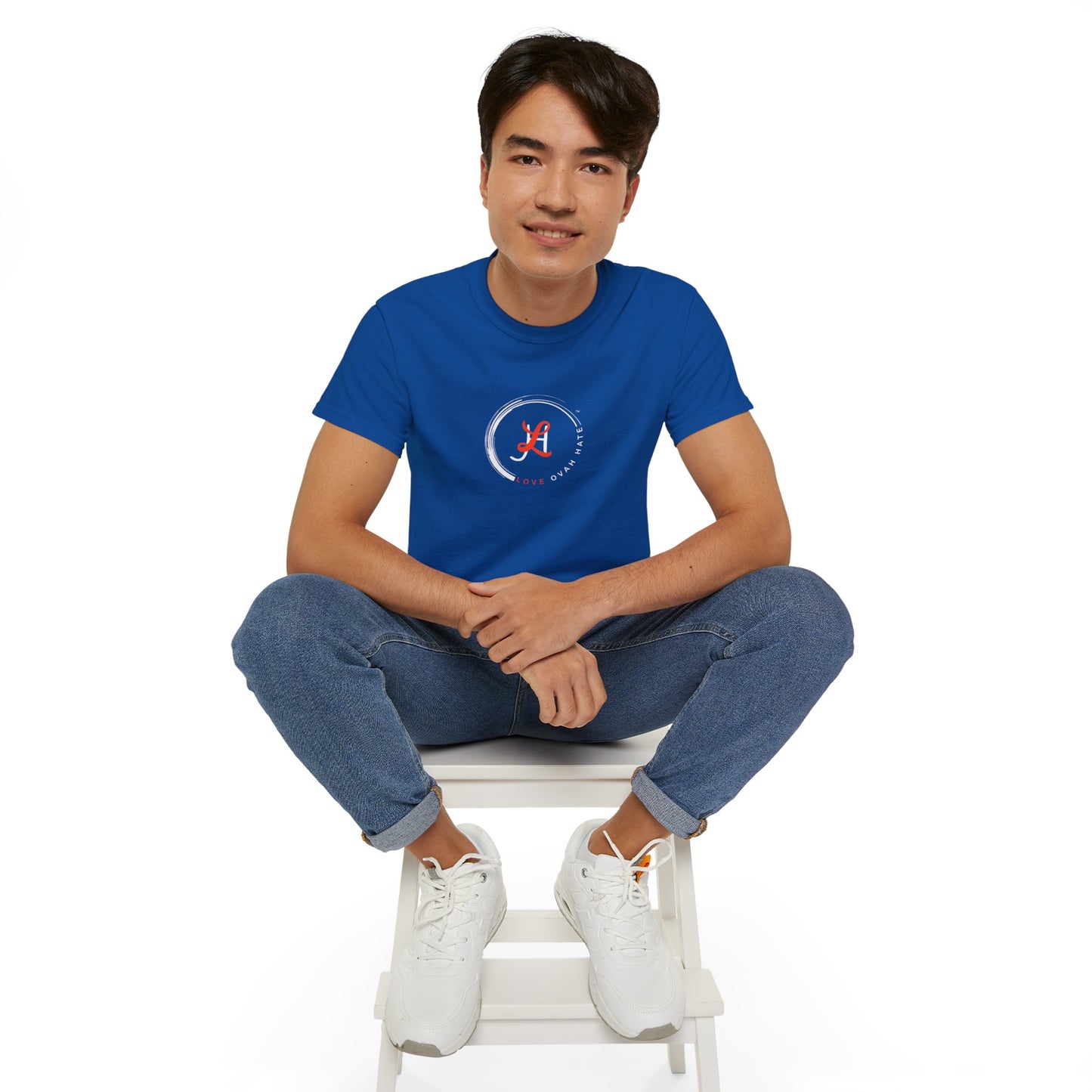 Baumwoll-T-Shirt Qualität Konstruktion gerippter Kragen Unisex Passform 