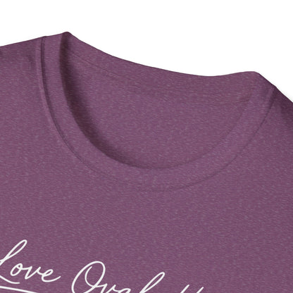 Love Ovah Hate T-Shirt — Handwritten Script Love Tee