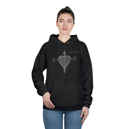 Love Ovah Hate Hoodie — Heart Grid Pullover