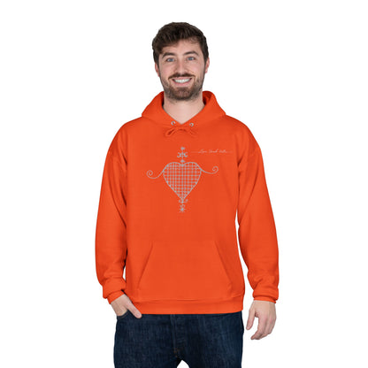 Love Ovah Hate Hoodie — Heart Grid Pullover