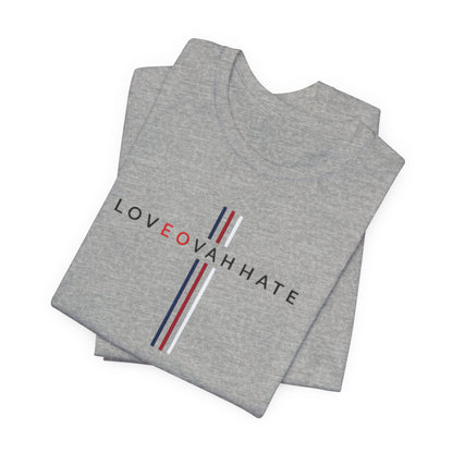 LOVEOVAHHATE Vertical Cross Graphic Tee