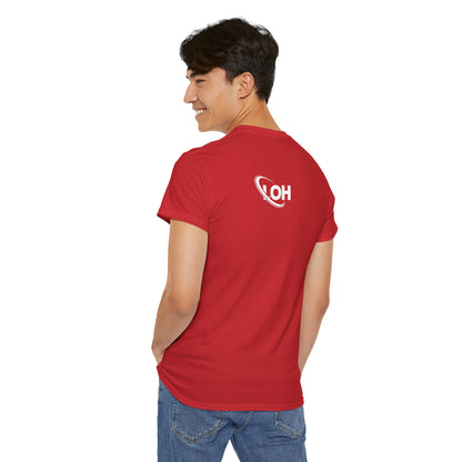 LOVE OVAH HATE— Bold Red & Black Statement Shirt