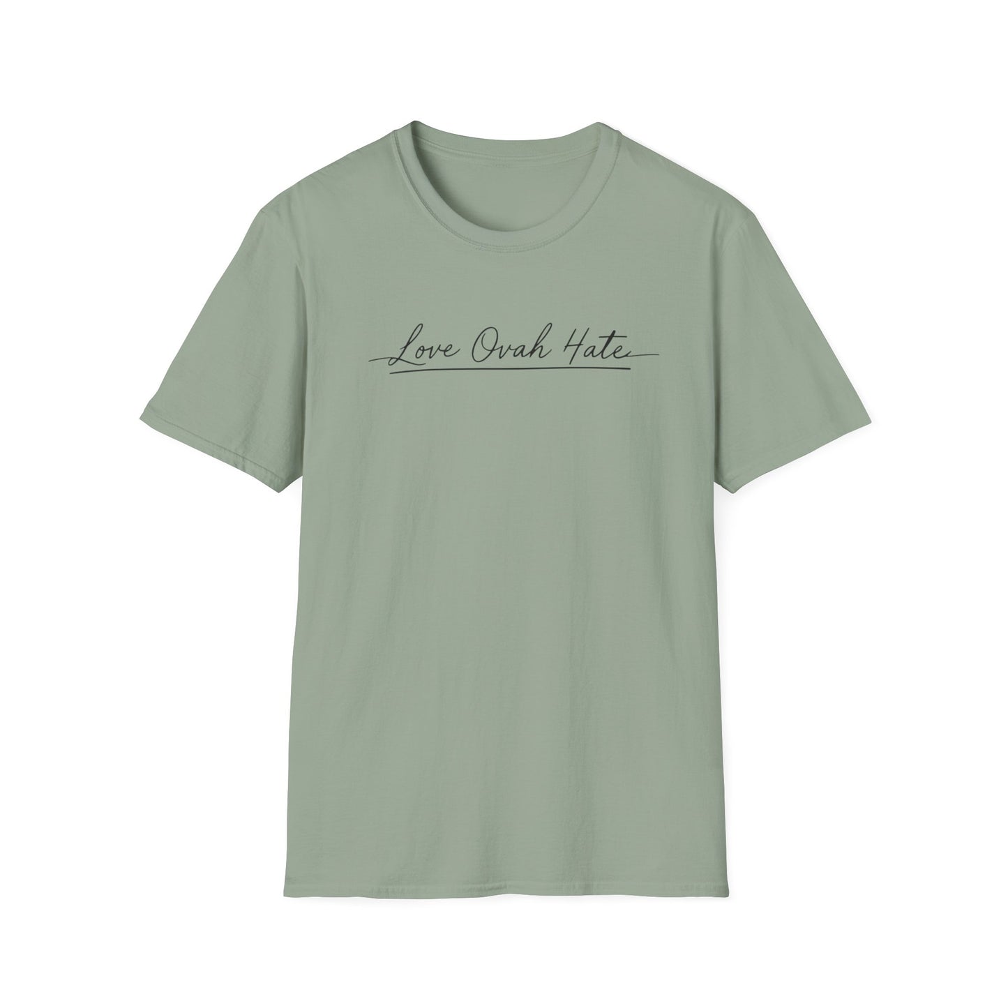 Love Ovah Hate T-Shirt — Handwritten Script Love Tee