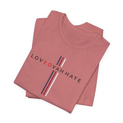 LOVEOVAHHATE Vertical Cross Graphic Tee