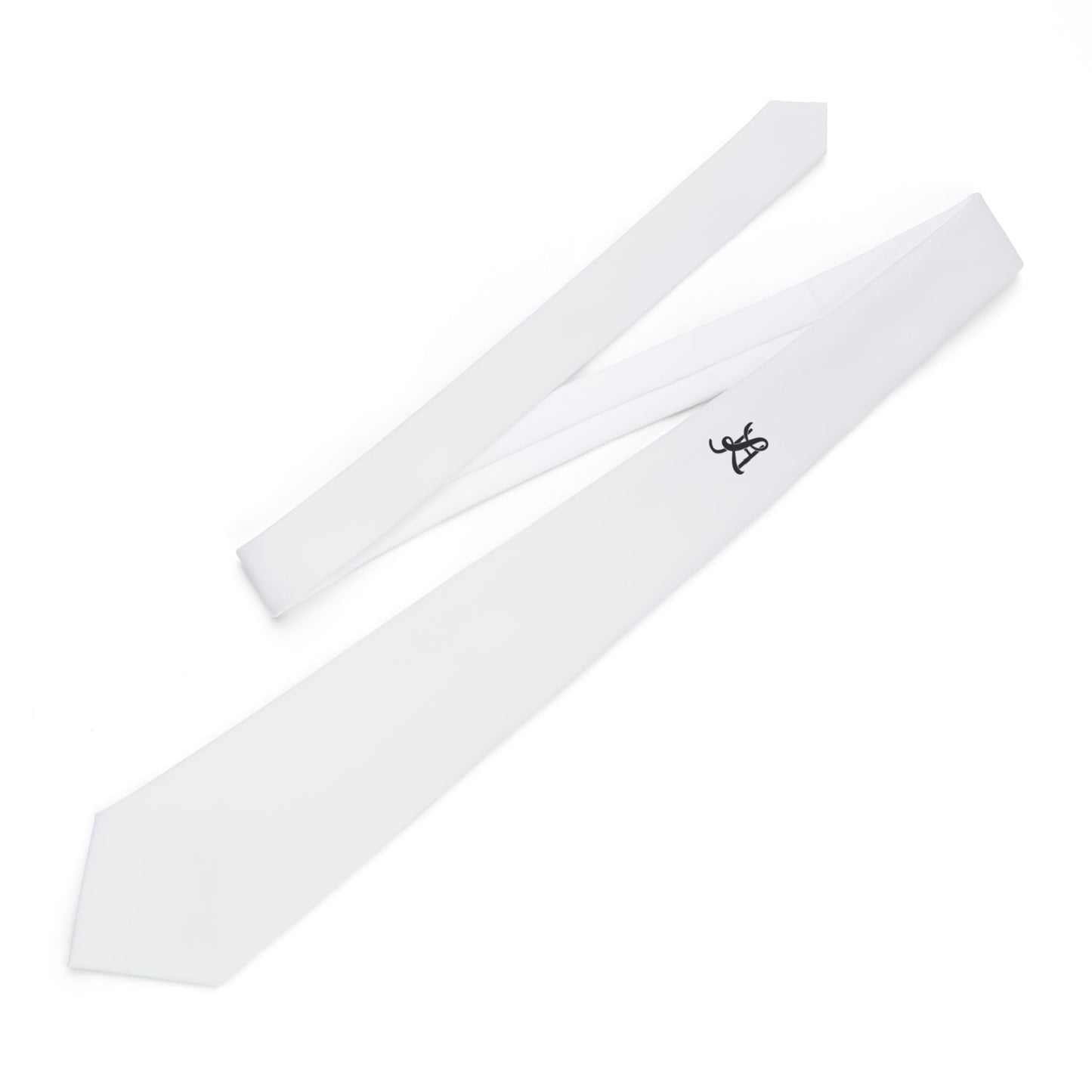 Love Ovah Hate Black Satin Necktie — Slim, Modern Formal Tie