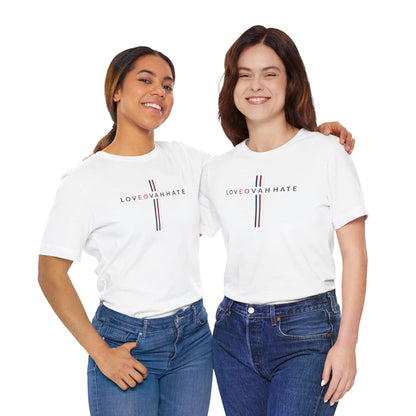 LOVEOVAHHATE Vertical Cross Graphic Tee