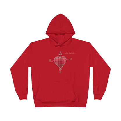 Love Ovah Hate Hoodie — Heart Grid Pullover