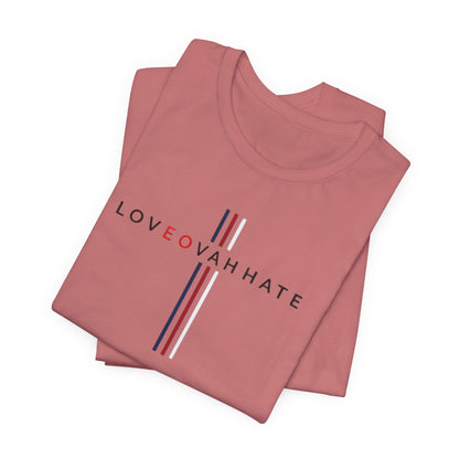 LOVEOVAHHATE Vertical Cross Graphic Tee