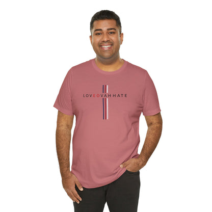 LOVEOVAHHATE Vertical Cross Graphic Tee