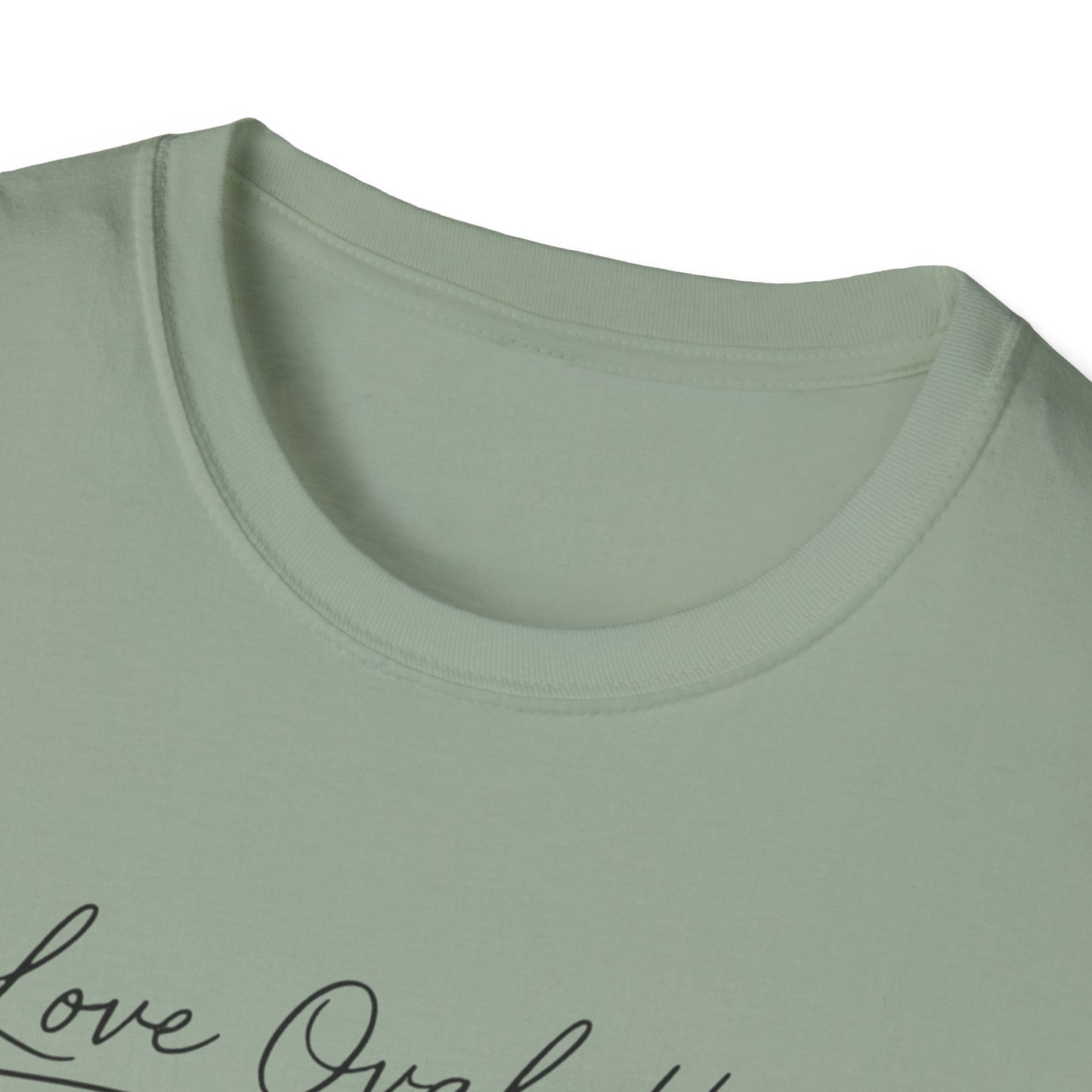 Love Ovah Hate T-Shirt — Handwritten Script Love Tee