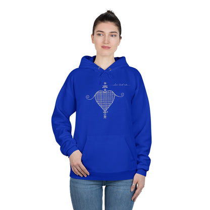 Love Ovah Hate Hoodie — Heart Grid Pullover