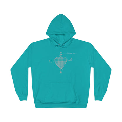 Love Ovah Hate Hoodie — Heart Grid Pullover
