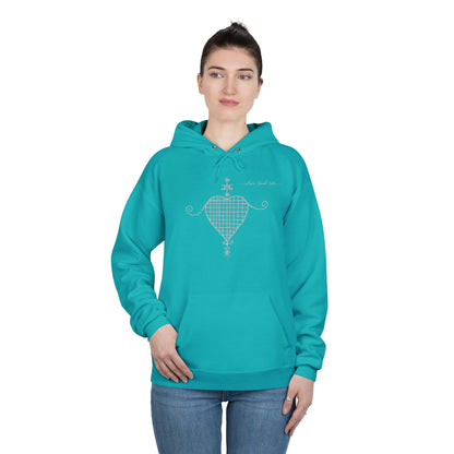 Love Ovah Hate Hoodie — Heart Grid Pullover