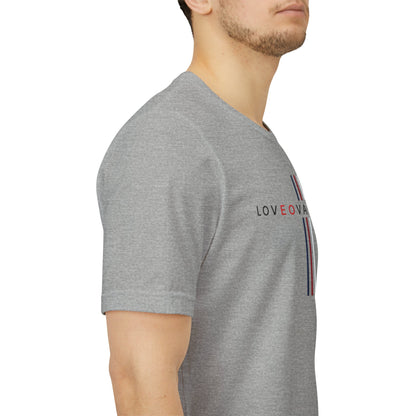LOVEOVAHHATE Vertical Cross Graphic Tee