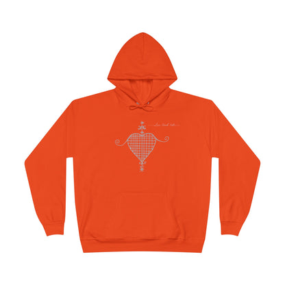 Love Ovah Hate Hoodie — Heart Grid Pullover