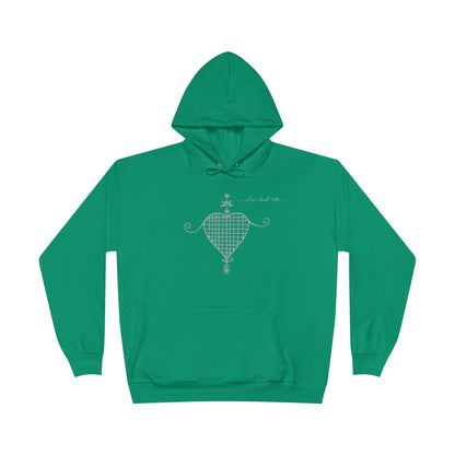 Love Ovah Hate Hoodie — Heart Grid Pullover