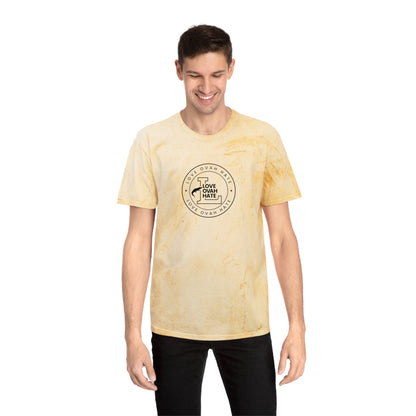 Love Ovah Hate Color Blast T-Shirt - Vibrant Tee for Casual Outings and Summer Gatherings.