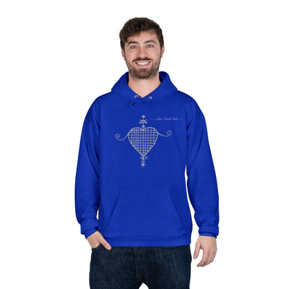 Love Ovah Hate Hoodie — Heart Grid Pullover