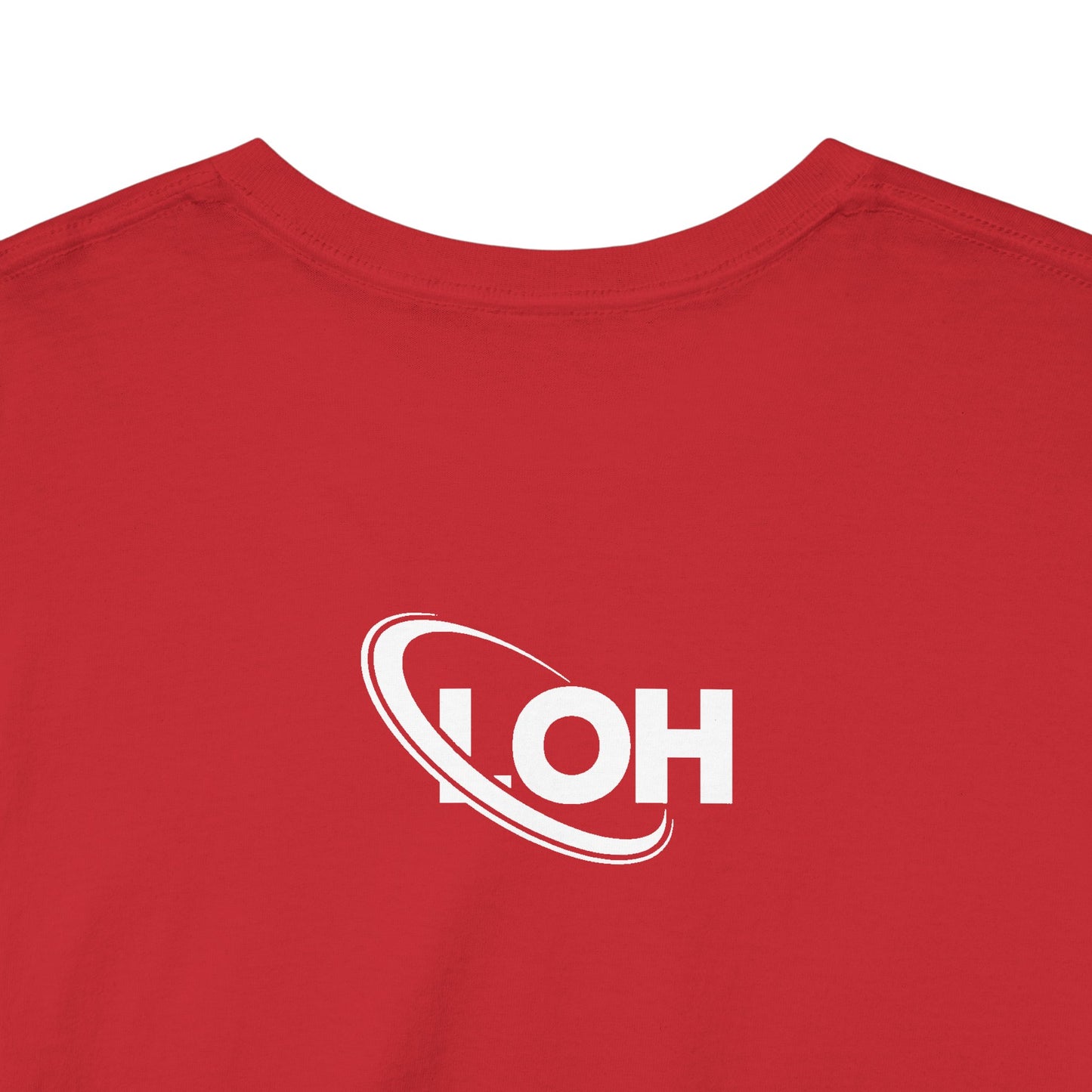 LOVE OVAH HATE— Bold Red & Black Statement Shirt