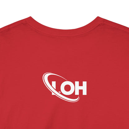 LOVE OVAH HATE— Bold Red & Black Statement Shirt