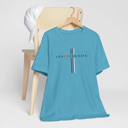 LOVEOVAHHATE Vertical Cross Graphic Tee