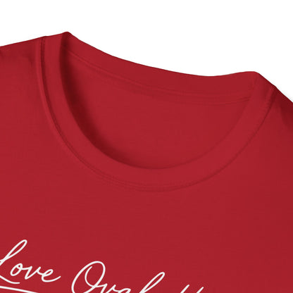 Love Ovah Hate T-Shirt — Handwritten Script Love Tee