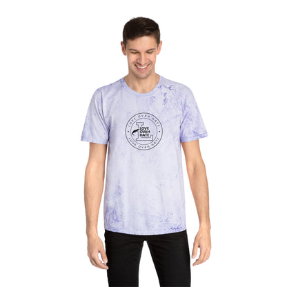 Love Ovah Hate Color Blast T-Shirt - Vibrant Tee for Casual Outings and Summer Gatherings.