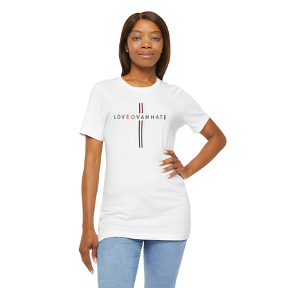 LOVEOVAHHATE Vertical Cross Graphic Tee