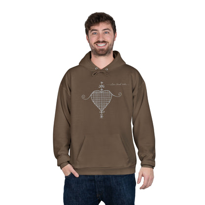 Love Ovah Hate Hoodie — Heart Grid Pullover