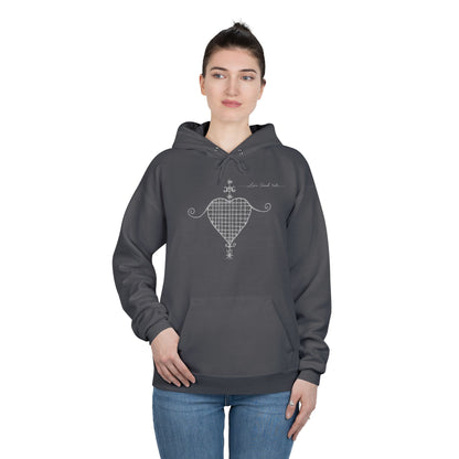Love Ovah Hate Hoodie — Heart Grid Pullover